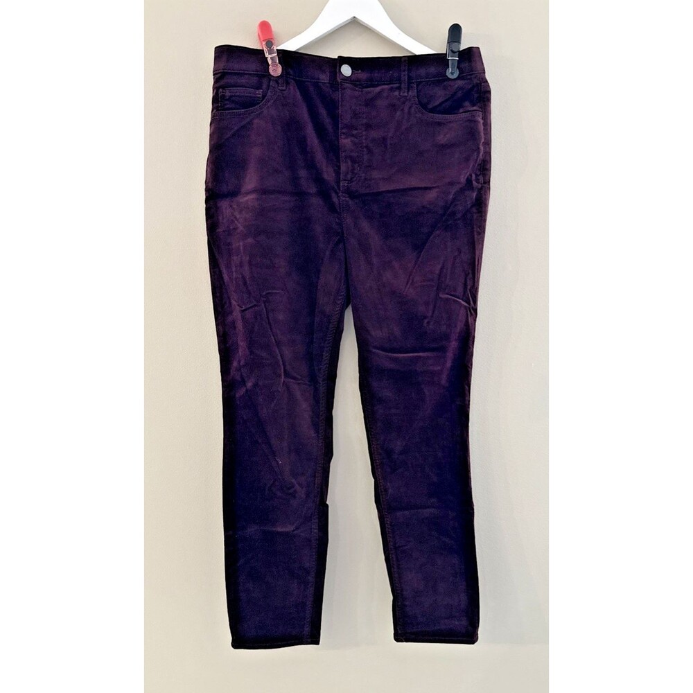 Loft 5 Pocket Maroon Velvet Pants - Size 14